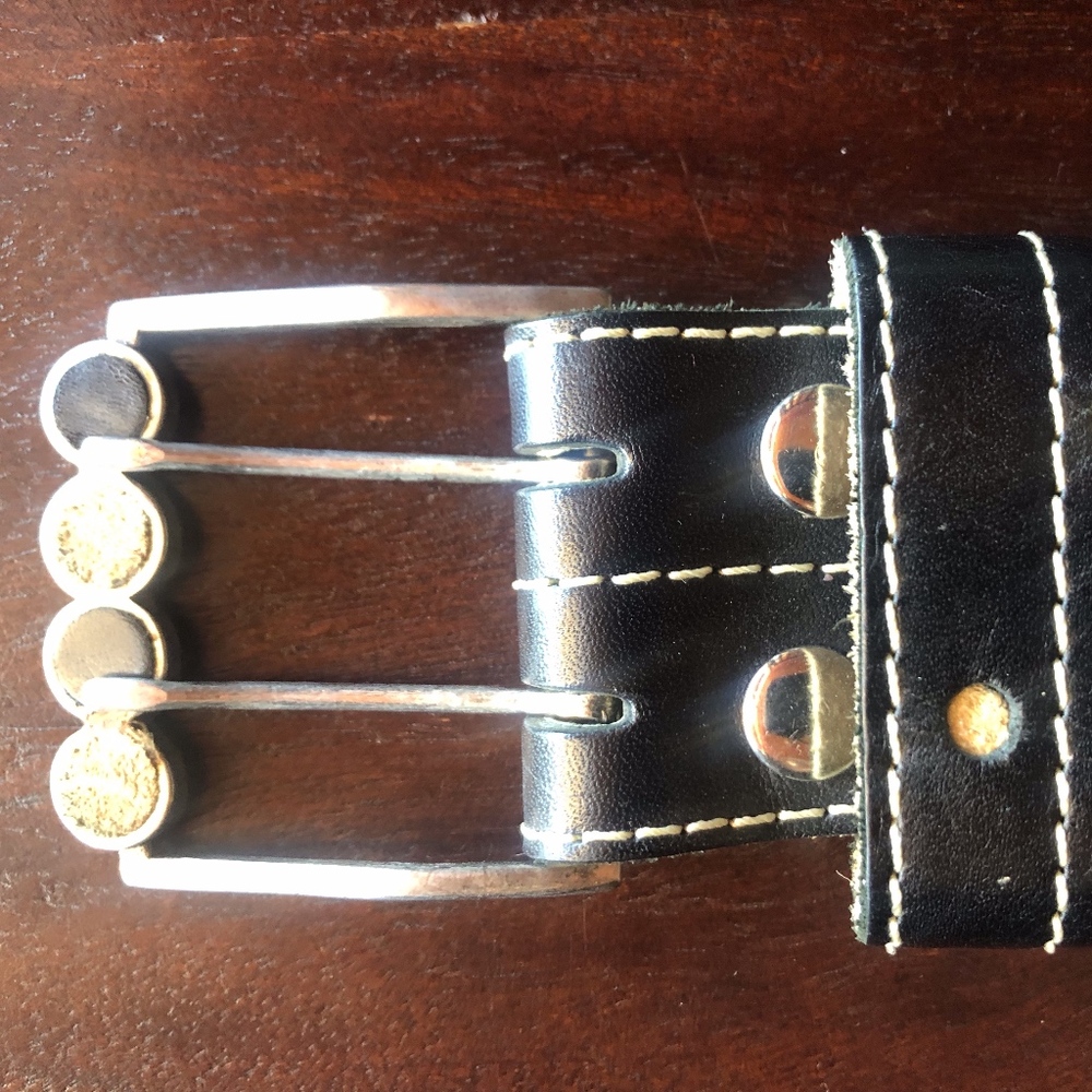 unique leather and suede belt